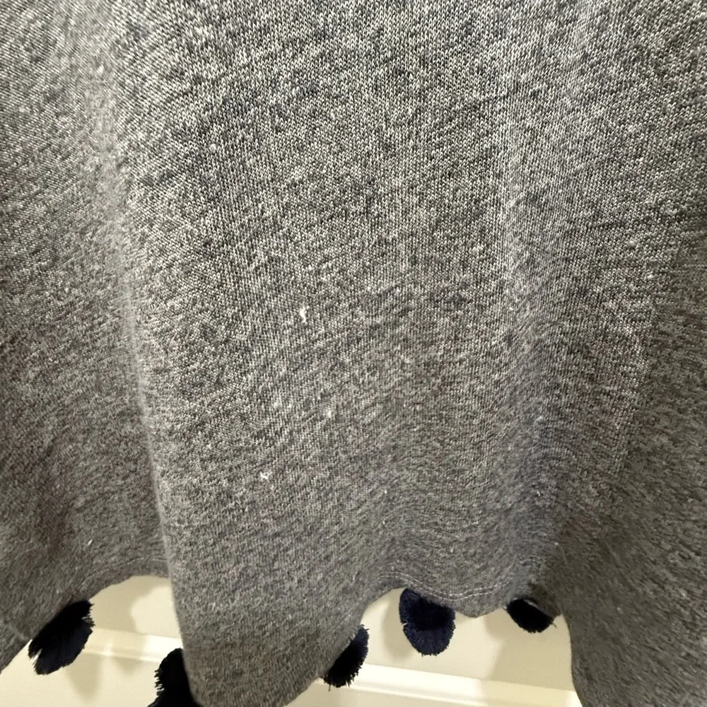 J. Crew Linen Pom-Pom Tank Top. Heather Gray Medium. Size Medium